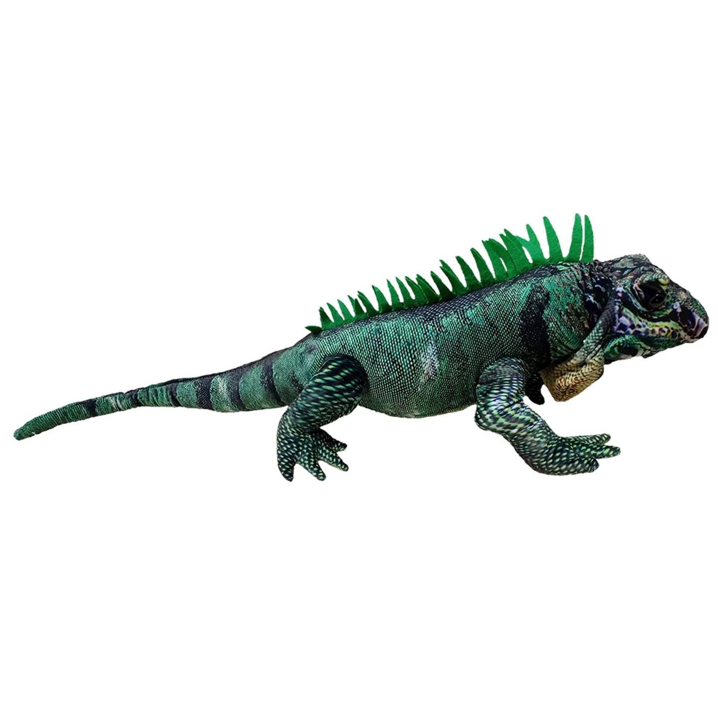 Green Iguana Plush Stuffed Animal | 24.4" | Realistic Scale Pattern | Reptile Toy