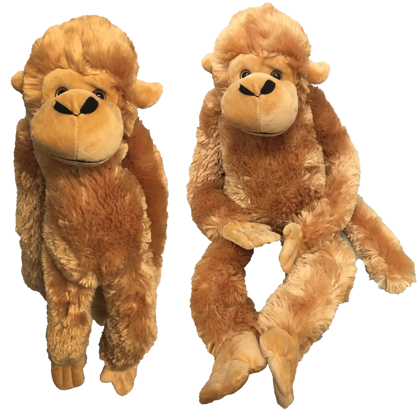 Monkey Plush Stuffed Animal | 24" | Velcro Hands | Long Arms & Legs | Hanging Toy