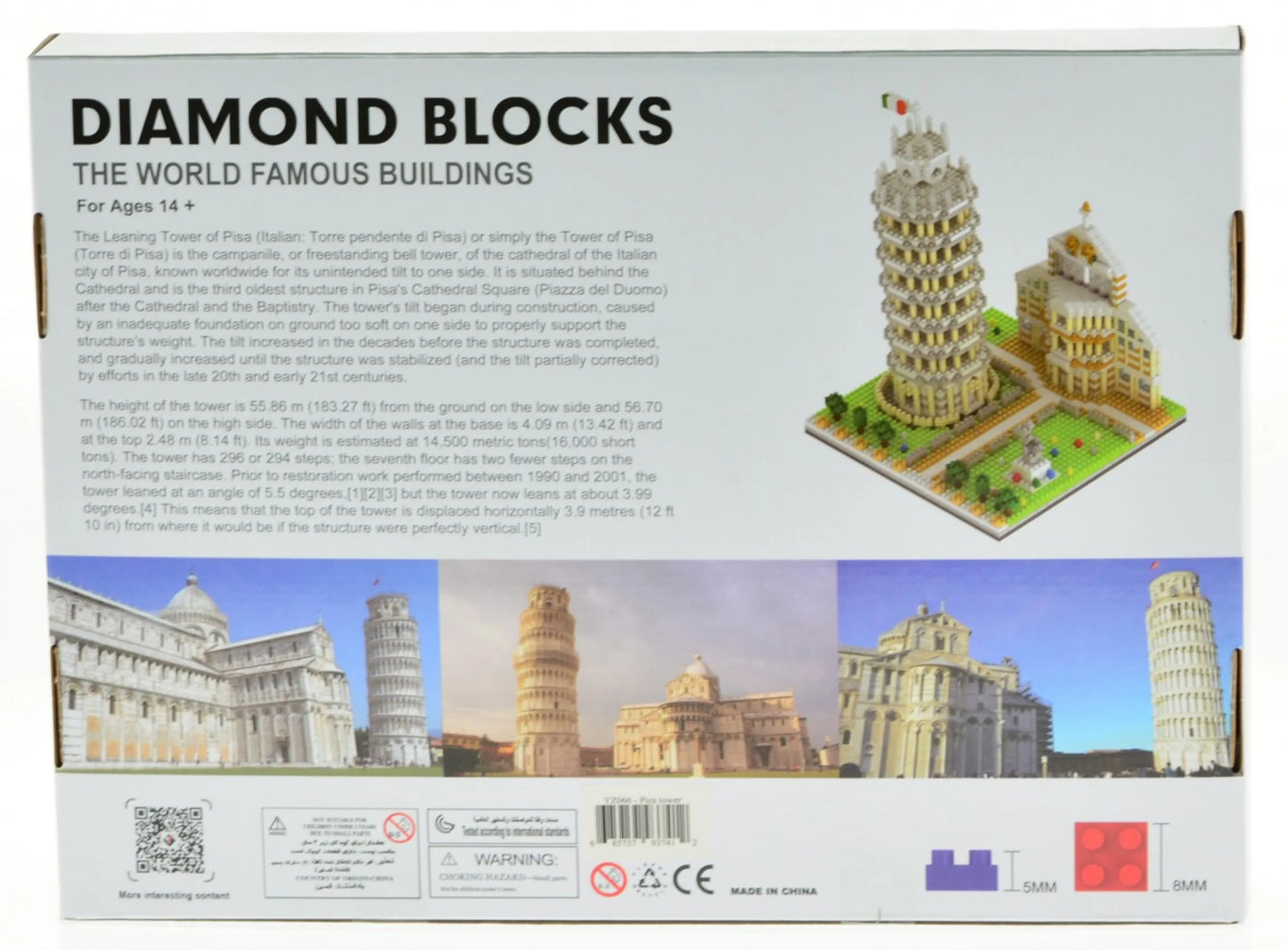 Leaning Tower of Pisa Micro Block Building Set — 1,944 Pieces | Ages 10+
