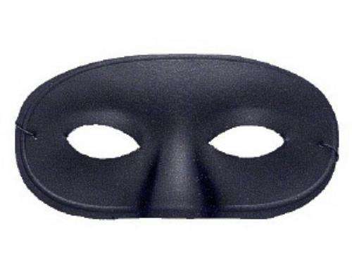 Dark costume eye mask, oval shape with two cutout eye holes