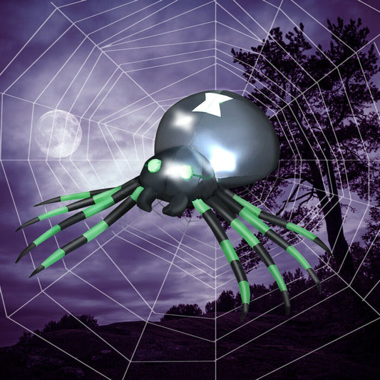 6 Feet Halloween Inflatable Spider with LED Lights