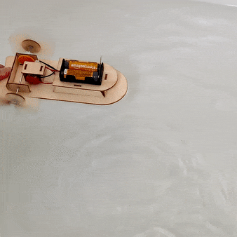Paddlewheel Boat DIY Kit | Maritime Engineering STEM Toy Ages 6+ - Niksstuff