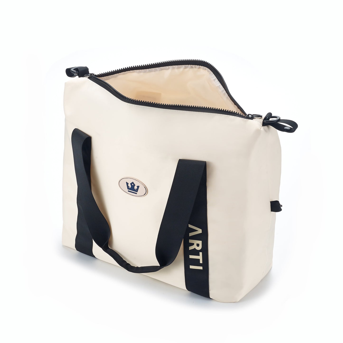 ARTI Signature Duffle Bag | Cream | 17"×13.75"×6.5" | Polyester | Removable Strap | ARTI - Niksstuff