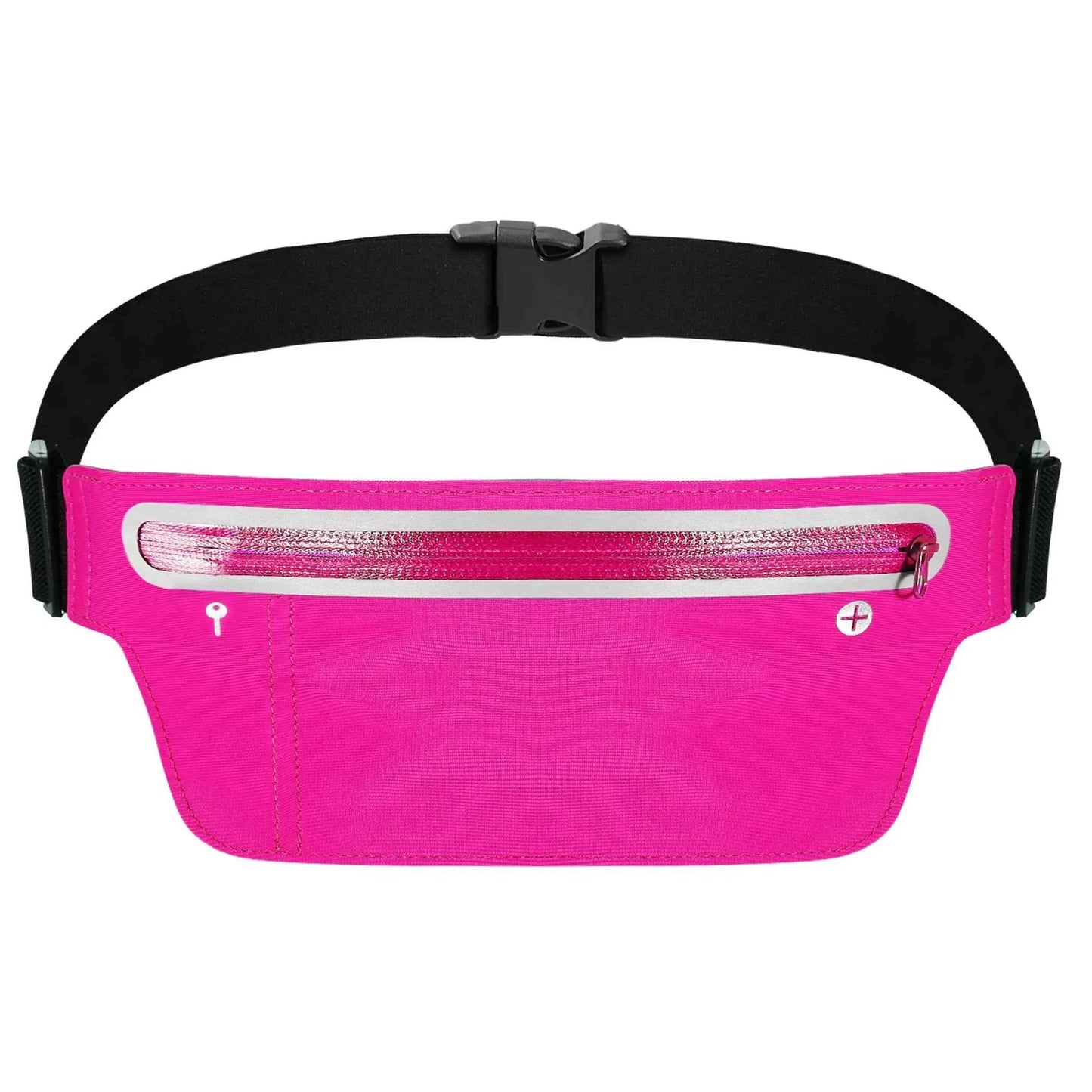 Sport Running Belt Waist Pack | Lycra & Polyester | Phone Up to 6" | Reflective Strip | Unisex