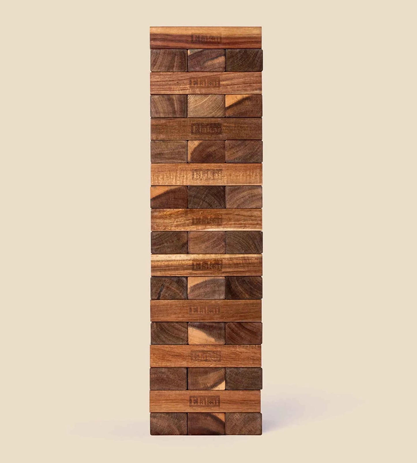 Giant Elakai Block Stacking Game — Premium Acacia Wood