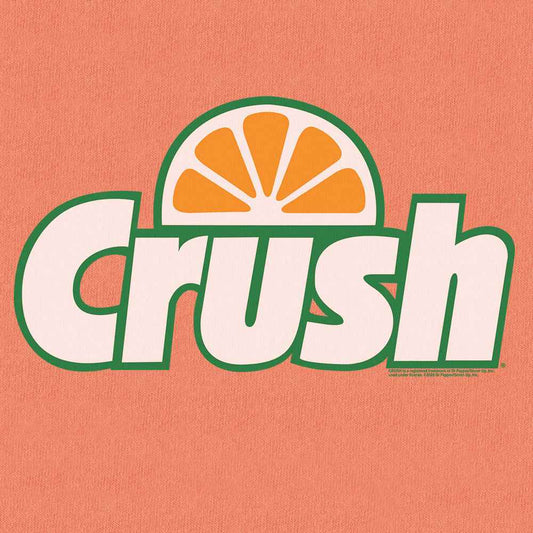 Melon orange T-shirt with large Crush logo front graphic
