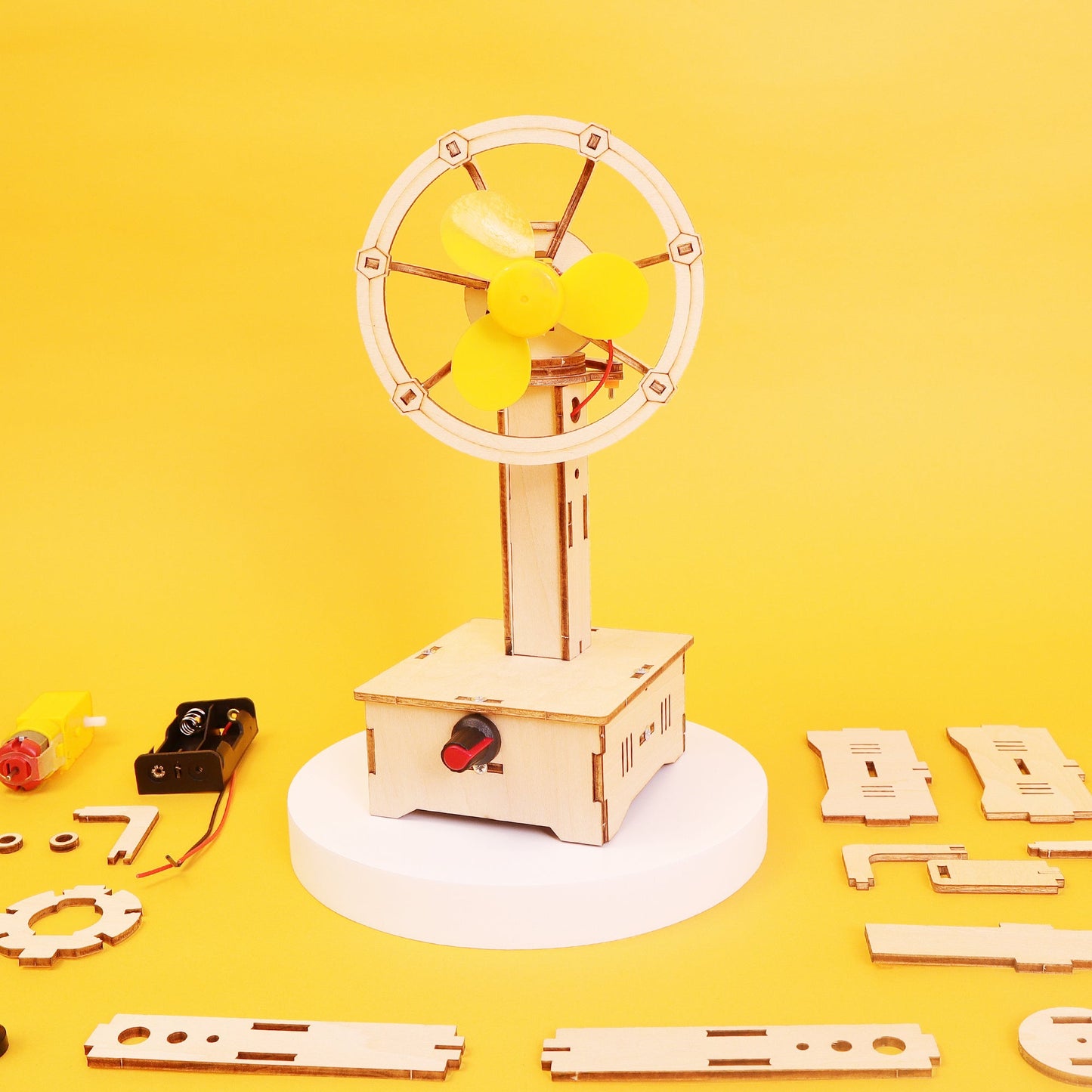 Oscillating Fan DIY Kit | Aerodynamics STEM Toy for Kids Ages 10+ - Niksstuff