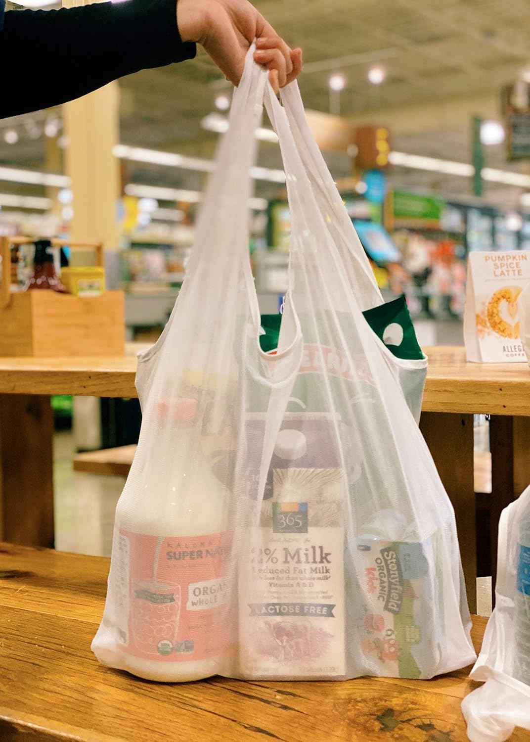 purifyou Reusable Polyester Mesh Grocery Bags - Set of 9