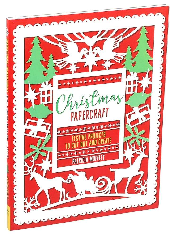 Patricia Moffett Christmas Papercraft Book with festive cutout designs and 10 projects