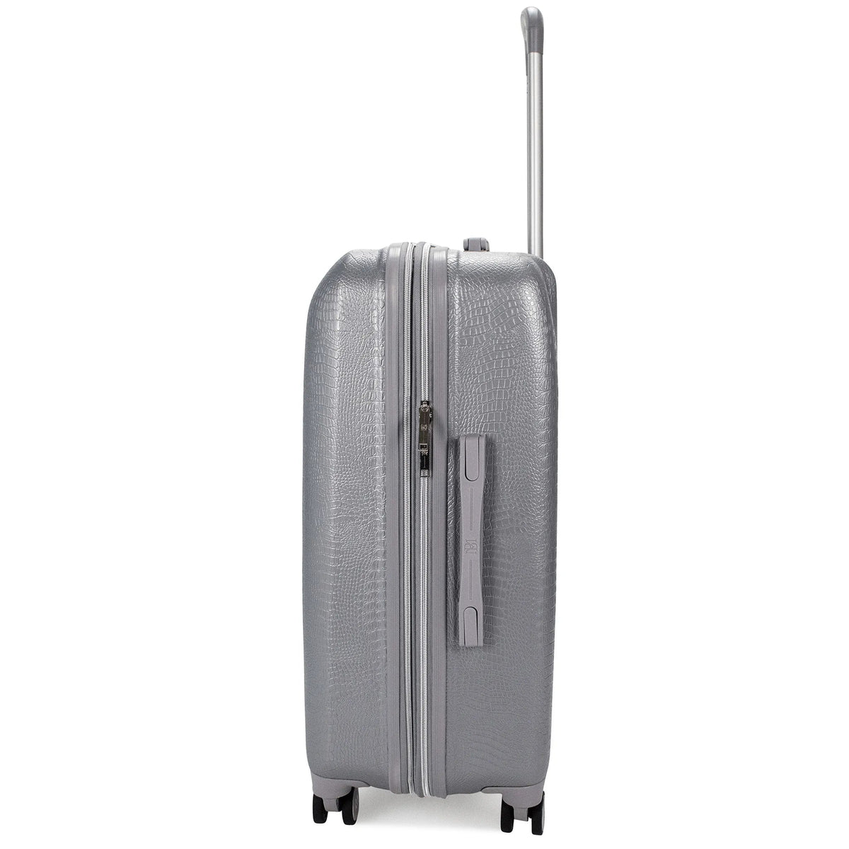 Badgley Mischka 3-Piece Expandable Luggage Set – Snakeskin Texture, 8-Spinner Wheels