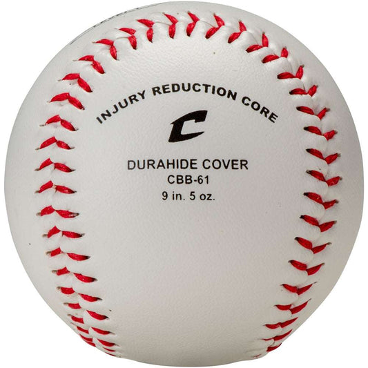 Champro Safe-T-Soft Level 1 tee ball training baseball back, white with red laces