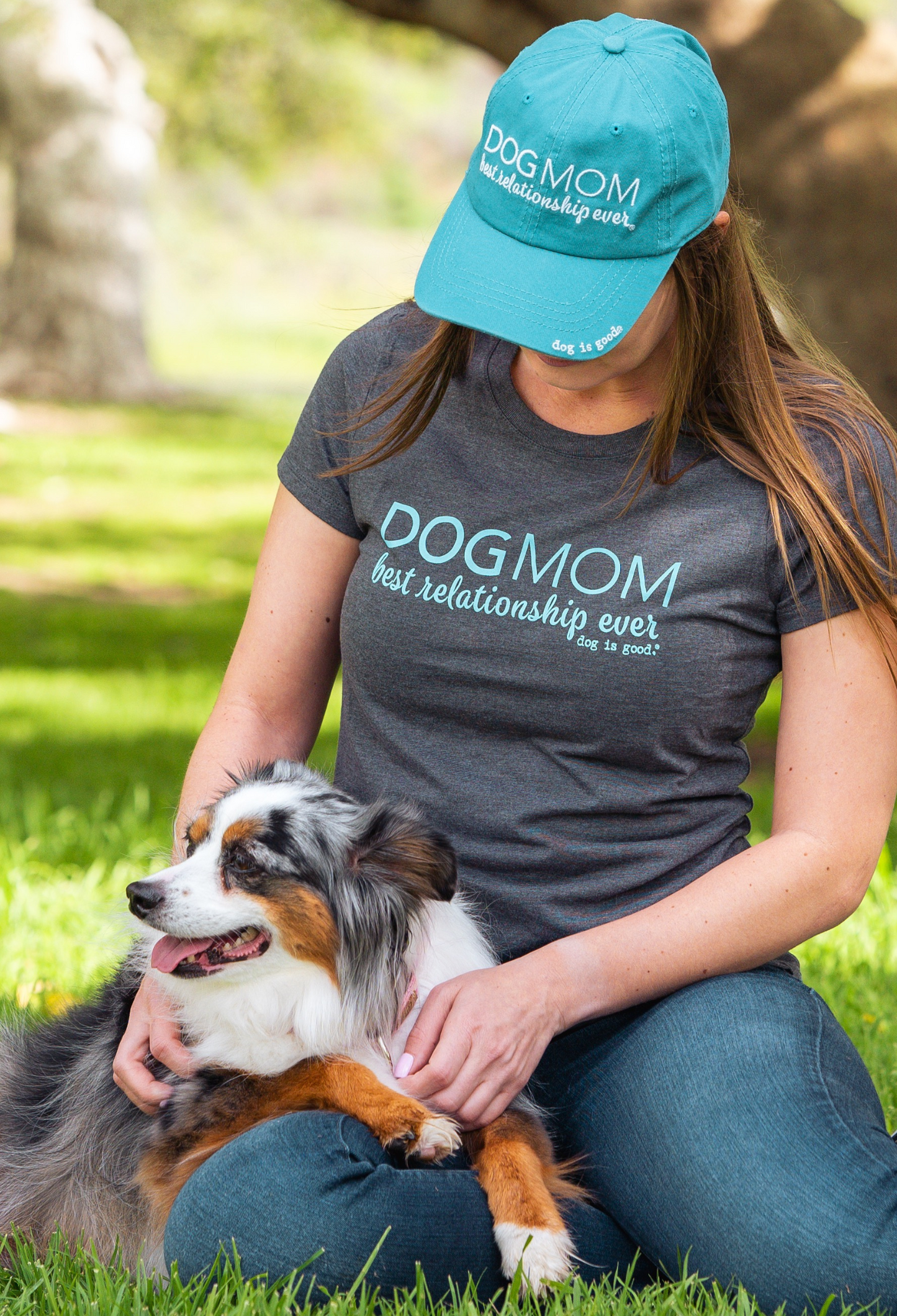Dog is Good — Dog Mom Hat | Embroidered | Turquoise | Adjustable