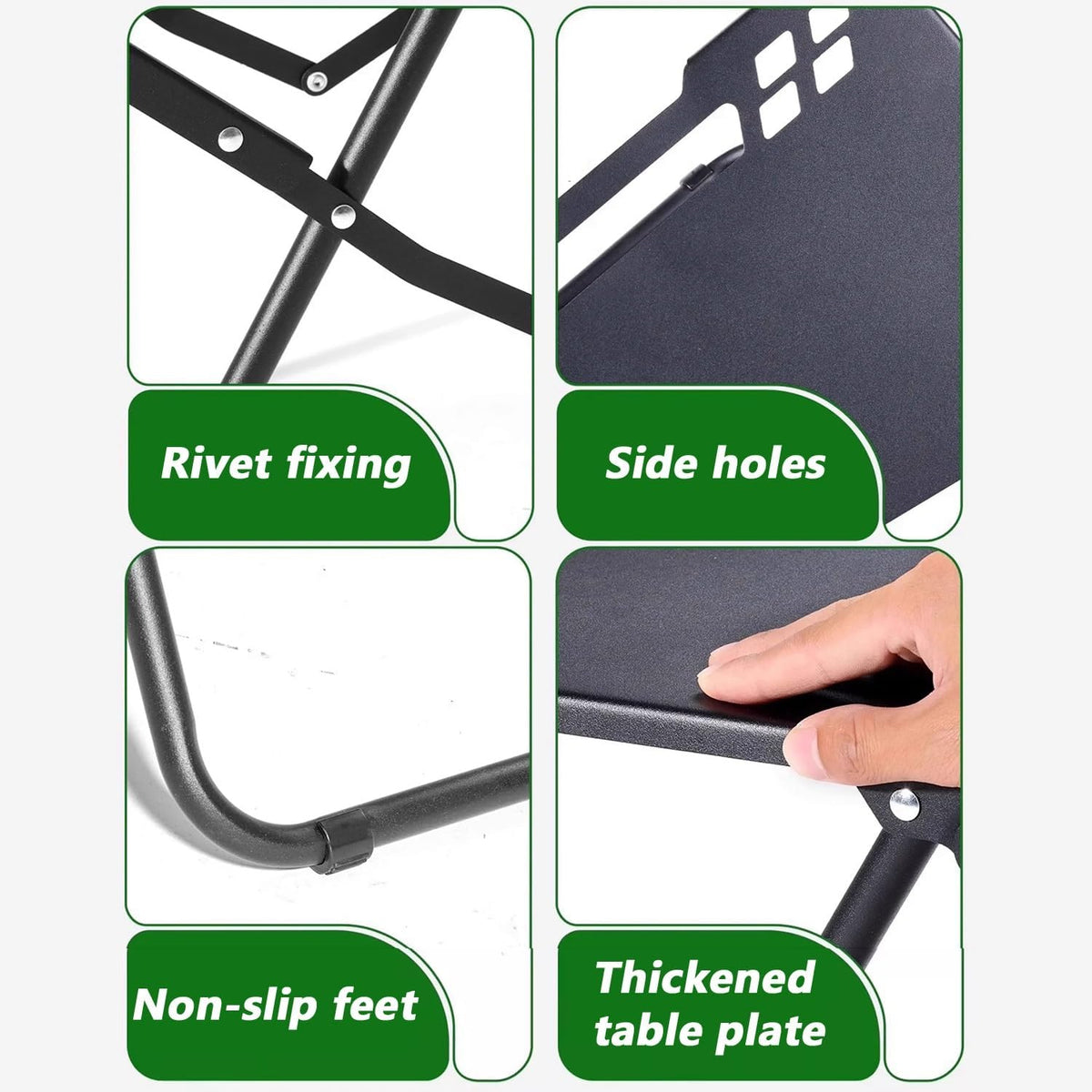 Portable Folding Outdoor Camping Kitchen Table with Grill Tray