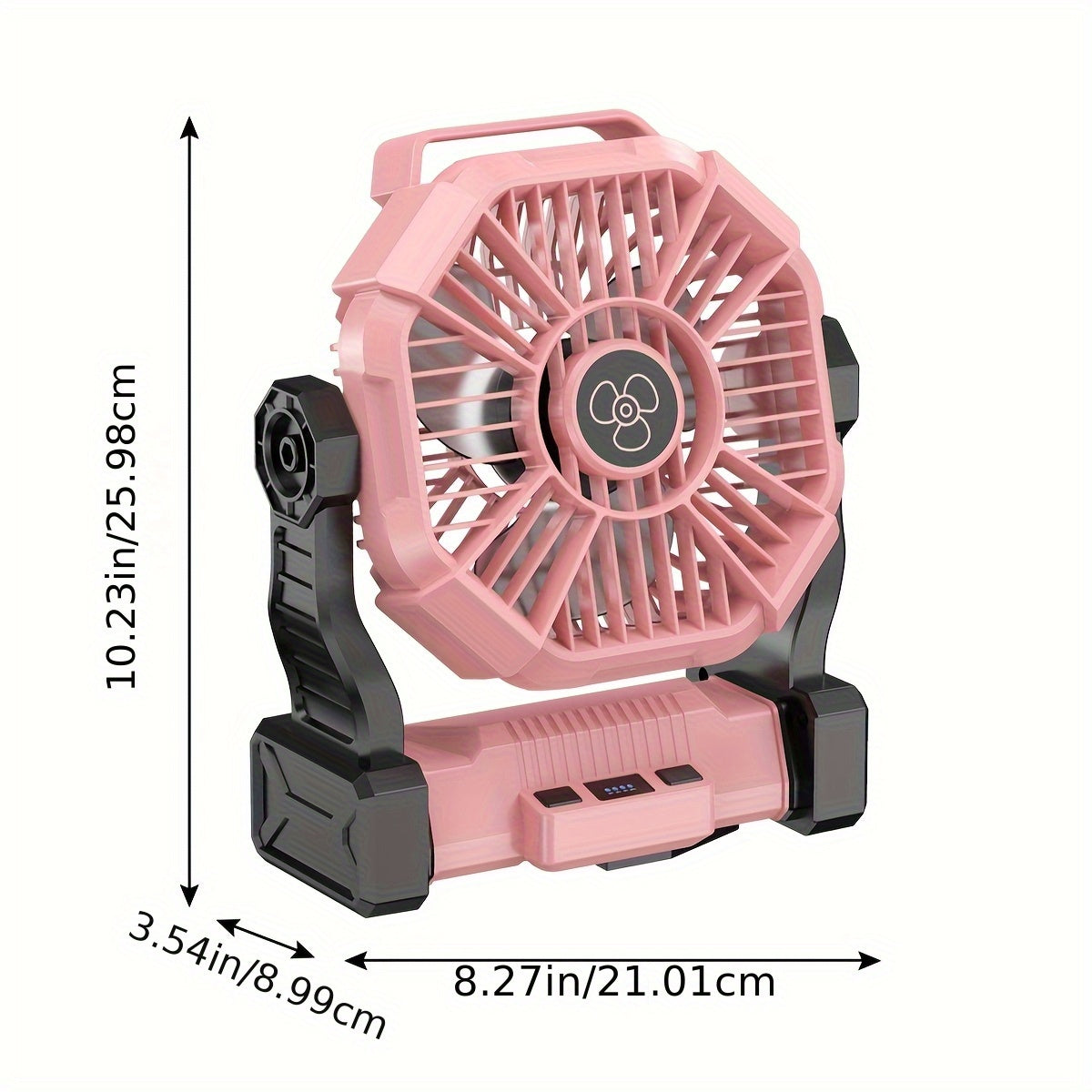 3-in-1 Rechargeable Camping Fan with LED Lantern | 10,400mAh | 13-Hour Runtime | Oscillating