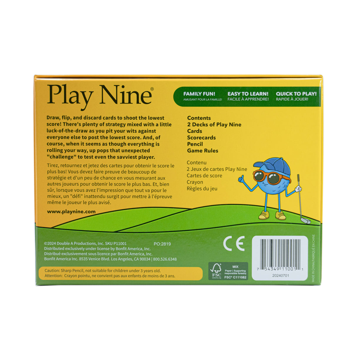 Play Nine Card Game Gift Bundle