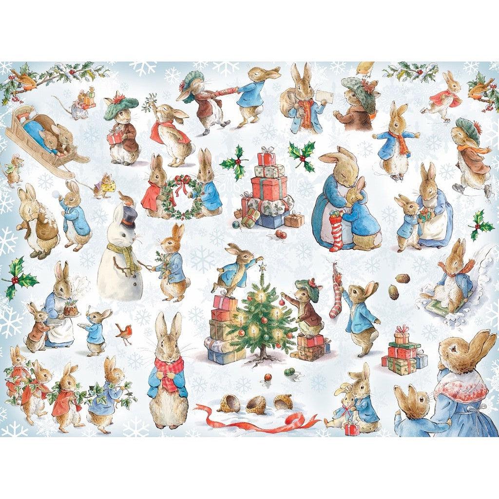Peter Rabbit's Winter Memories Jigsaw Puzzle | 500 Pieces | 24"x18" | Beatrix Potter Art | Made in USA - Niksstuff