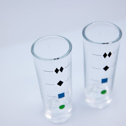 Trail Sign Shot Glasses - Set of 2 Après-Ski 2oz Glass