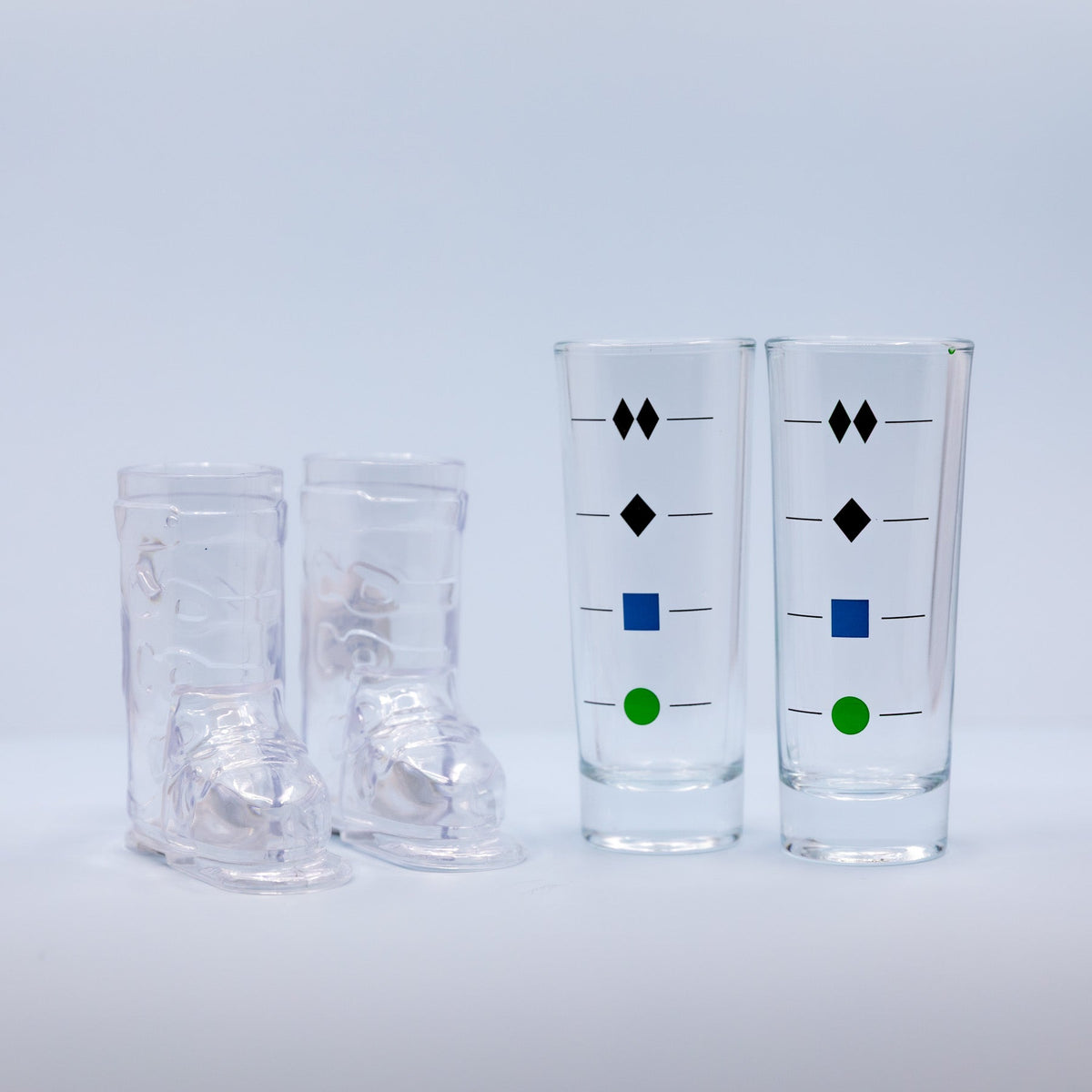 Trail Sign Shot Glasses - Set of 2 Après-Ski 2oz Glass