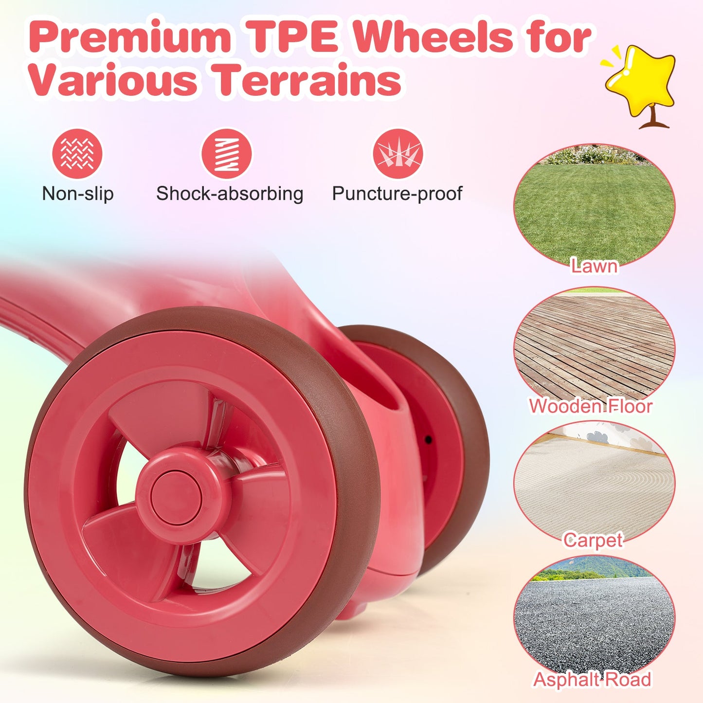 Toddler Tricycle with Front Baskets, Bell & Elephant Design | Ages 3-5