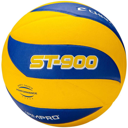 Champro Wave Soft Touch Pro volleyball with ST-900 graphic on blue and gold panels