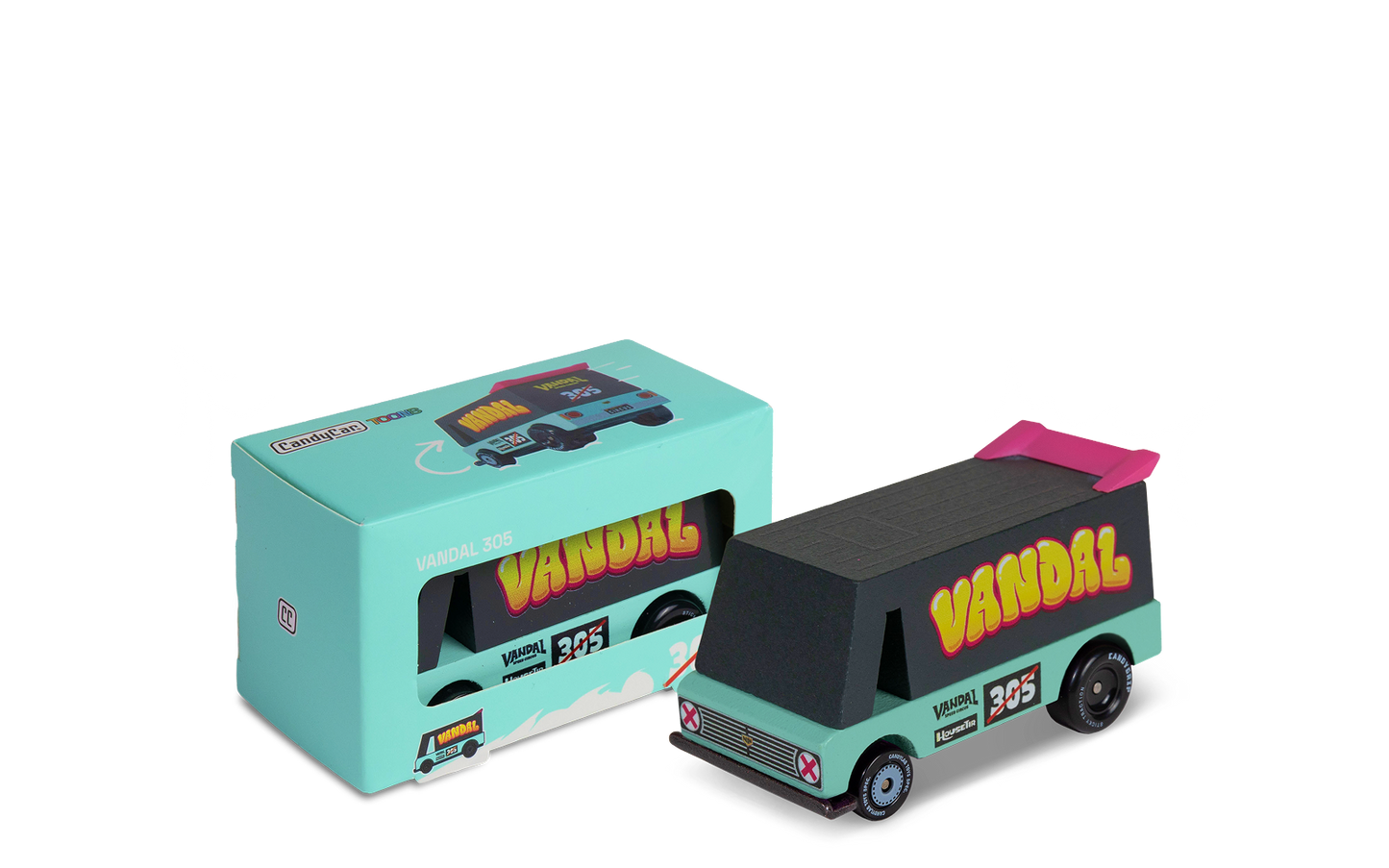 Vandal 305 | Candylab CANDYCAR TOONS Toy Car | Wooden & Diecast | Ages 3+ | Collectible - Niksstuff