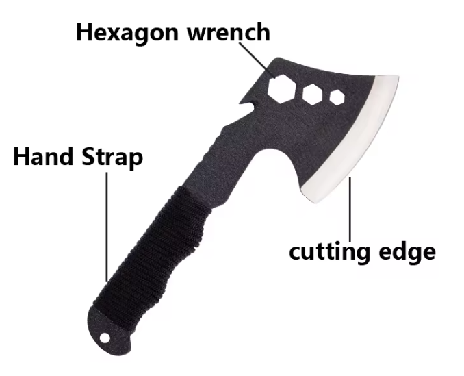 River Country Gear Camping Hatchet with Rope – Steel Blade, Ergonomic Handle, Multipurpose