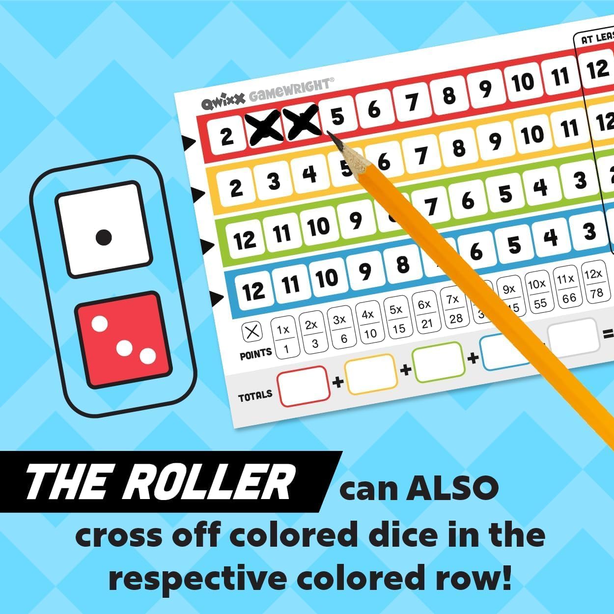 Qwixx Fast Family Dice Game – 2-4 Players, Ages 8+