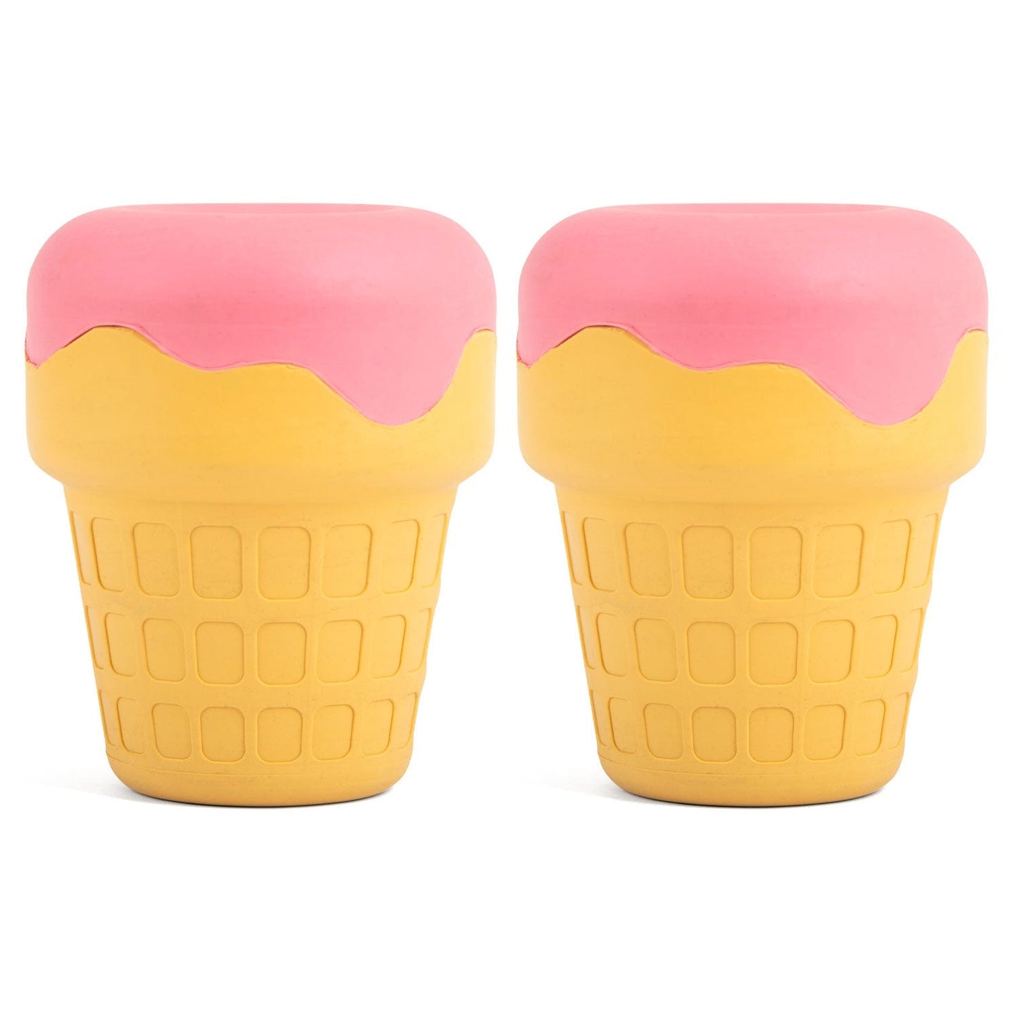 Jeffers Ice Cream Cone Dog Chew Toy | Stuffable Treat Dispenser | Natural Rubber | S, M or L | 1 or 2 Pack