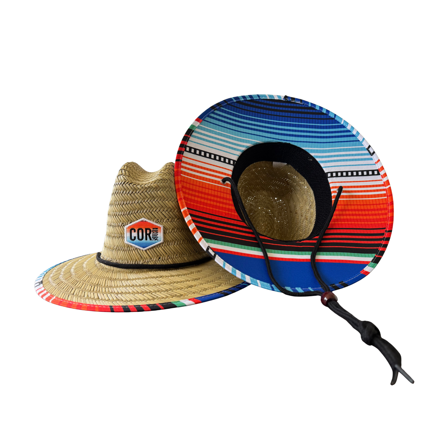 Kids Sarape Straw Beach Hat | UPF 50+ Sun Protection | Boys & Girls - Niksstuff