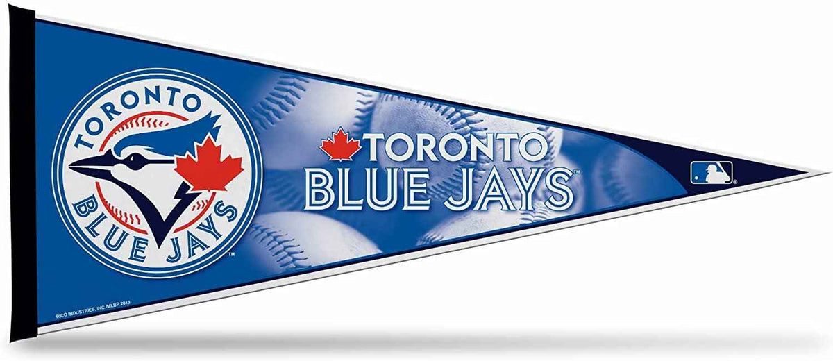 Toronto Blue Jays soft felt pennant with logo and 'Toronto Blue Jays' text, blue