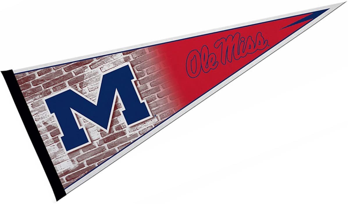 Ole Miss Rebels Soft Felt Pennant | 12×30" | Primary Design | Officially Licensed | NCAA