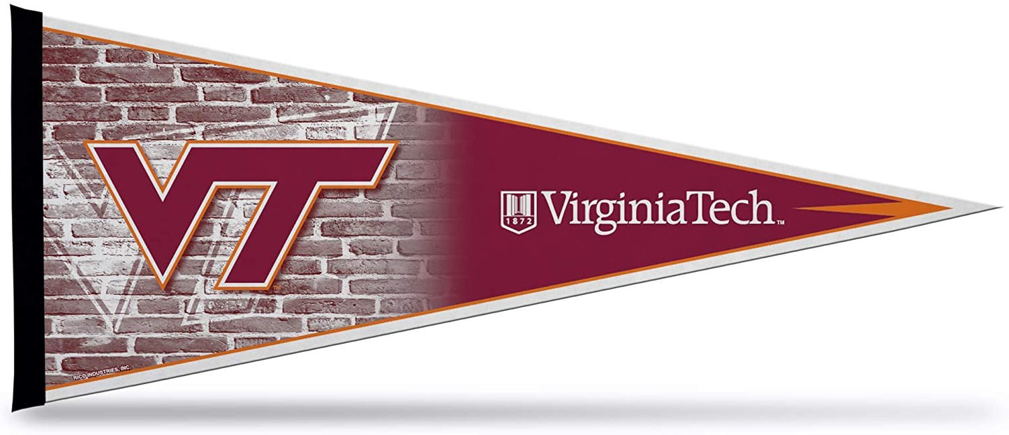 Virginia Tech Hokies Soft Felt Pennant | 12×30" | Primary Design | Officially Licensed | NCAA