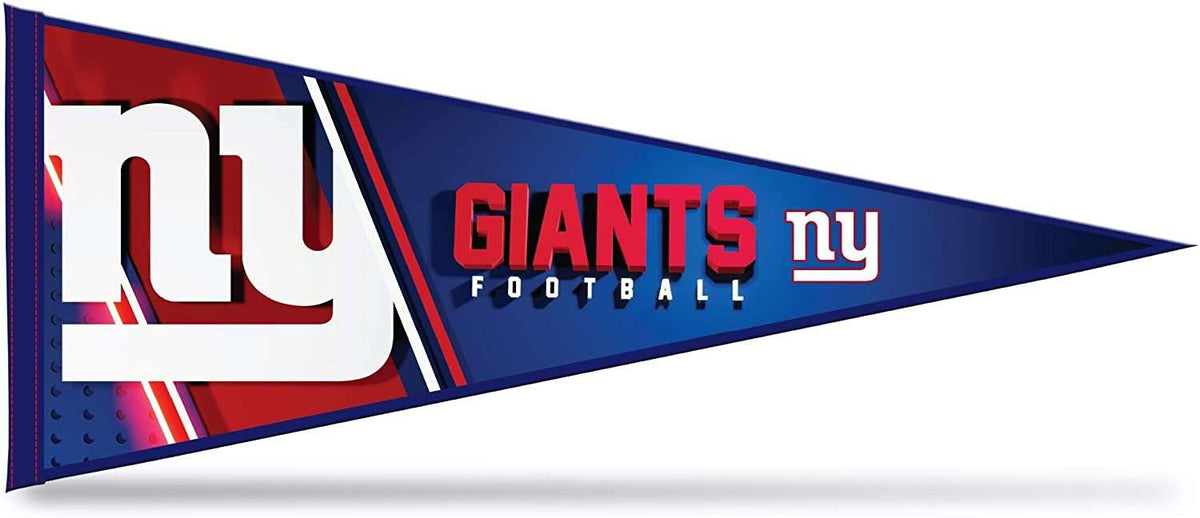 New York Giants soft felt pennant, blue with red trim and 'GIANTS' lettering