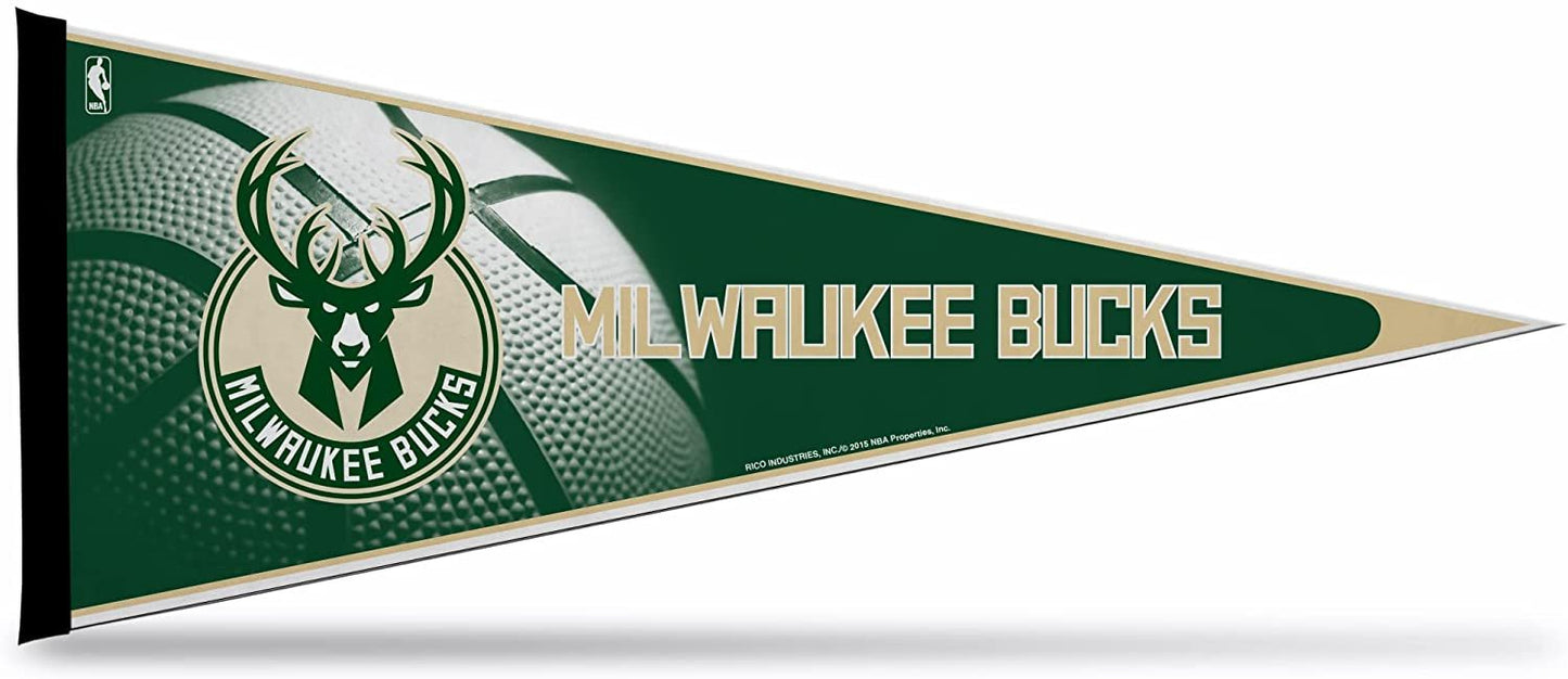 Milwaukee Bucks Soft Felt Pennant | 12×30" | Officially Licensed | NBA