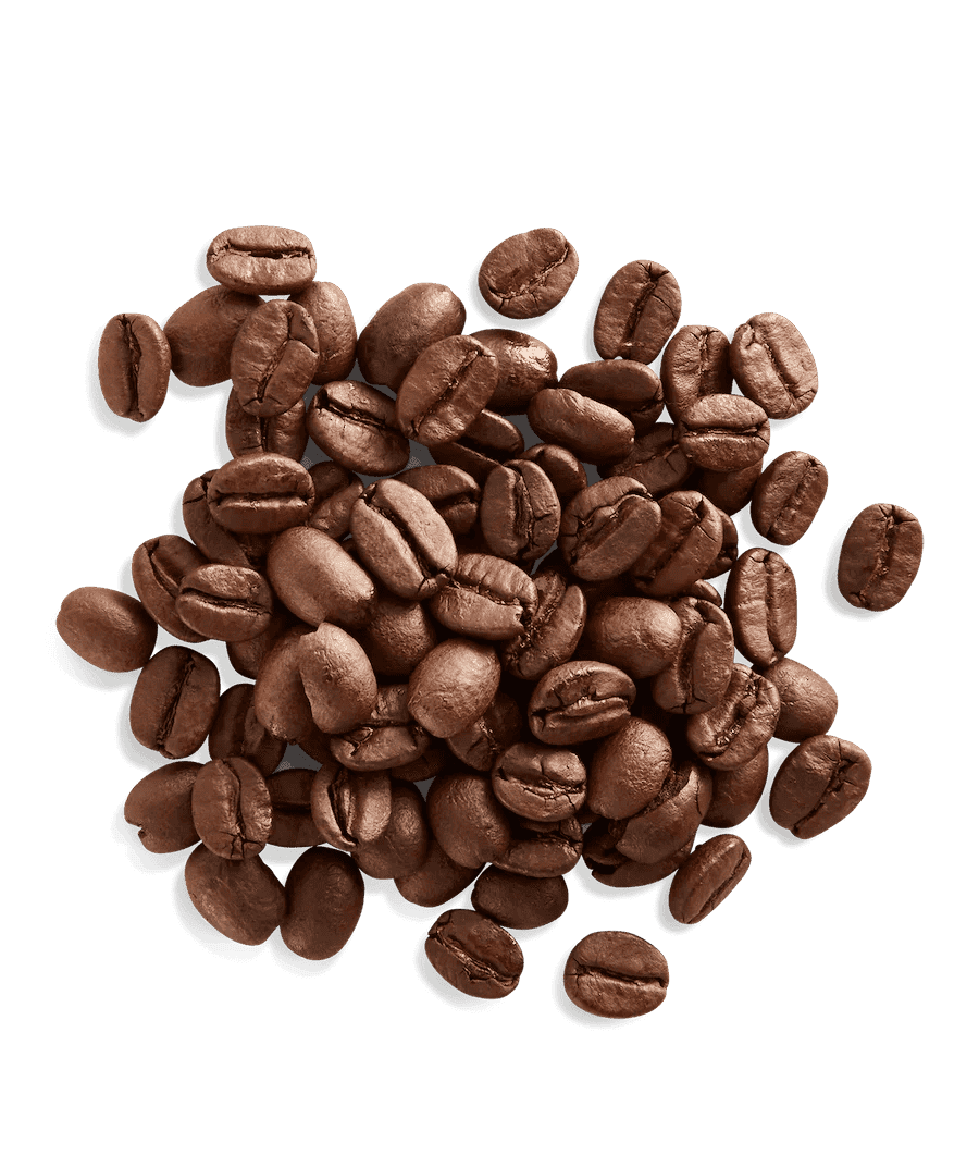 Piled roasted coffee beans, medium roast coffee for vanilla butter cream flavor