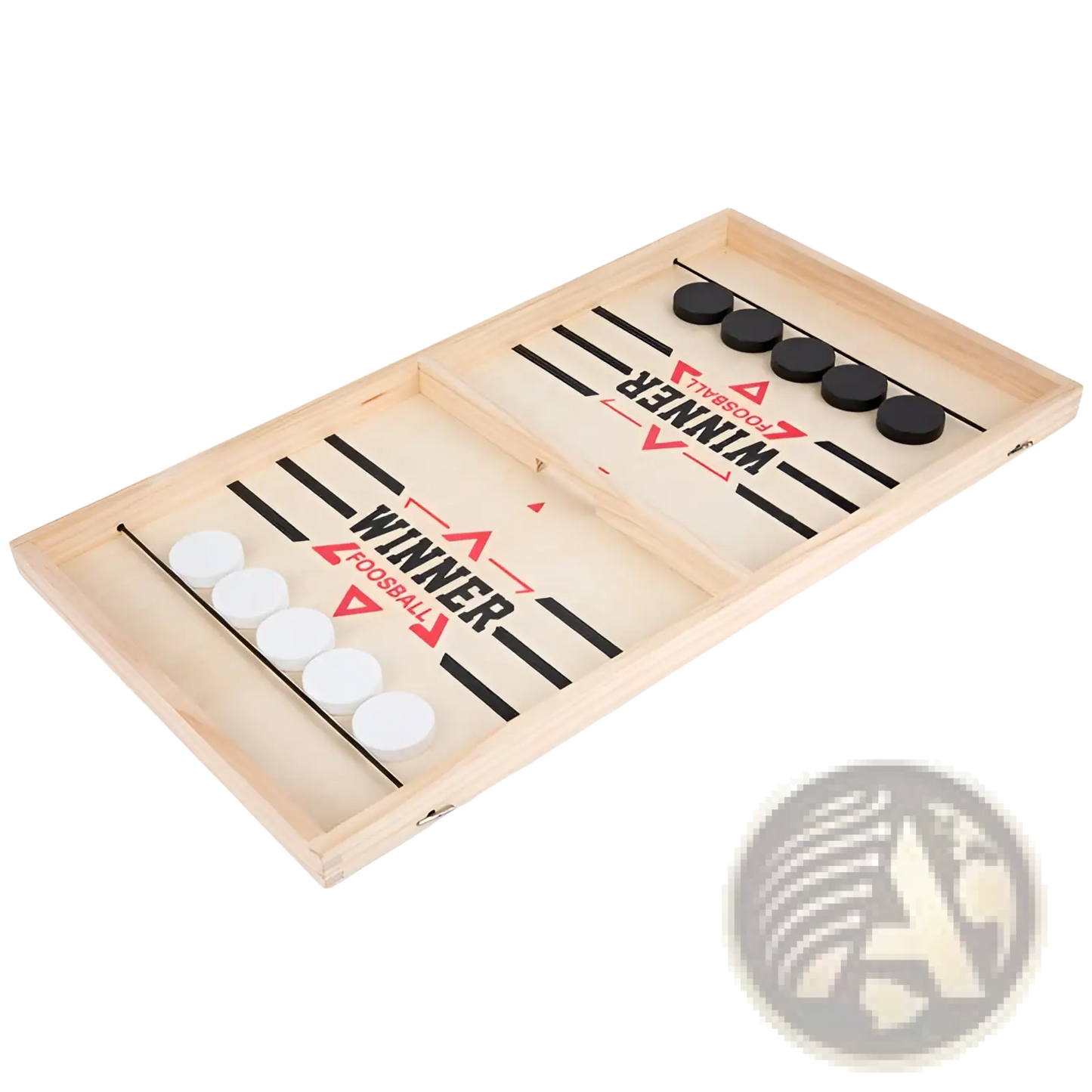 Wooden Fast Sling Puck Game | Desktop Ice Hockey Board | Small or Large | Kids & Adults