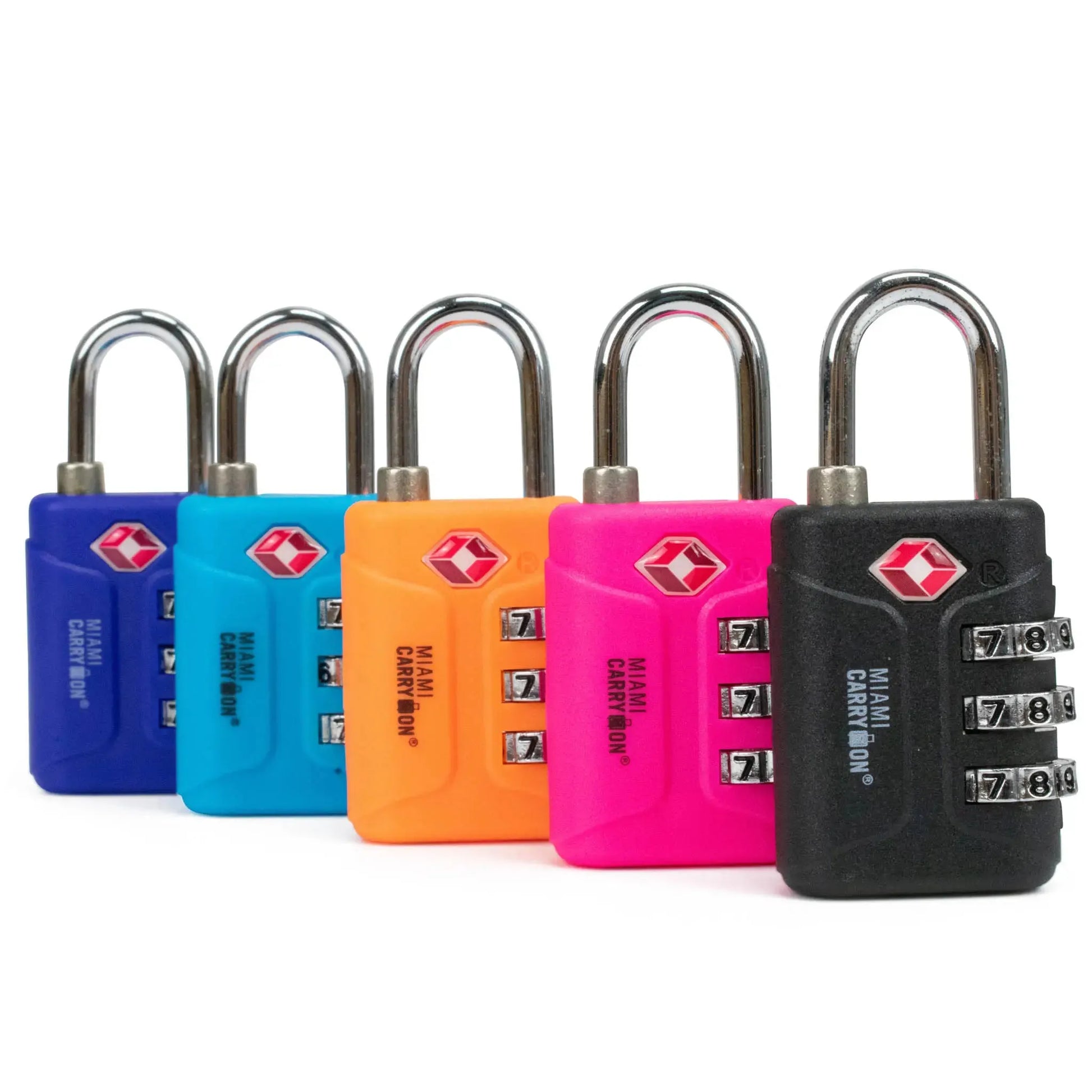 TSA Approved Combination Padlock | 7 Colors | Miami Carry On - Niksstuff