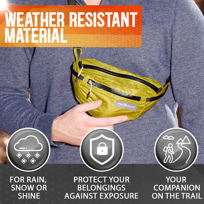 Pike Trail Fanny Pack | Water-Resistant | Hiking & Running | Orange Flame or Green Mantis