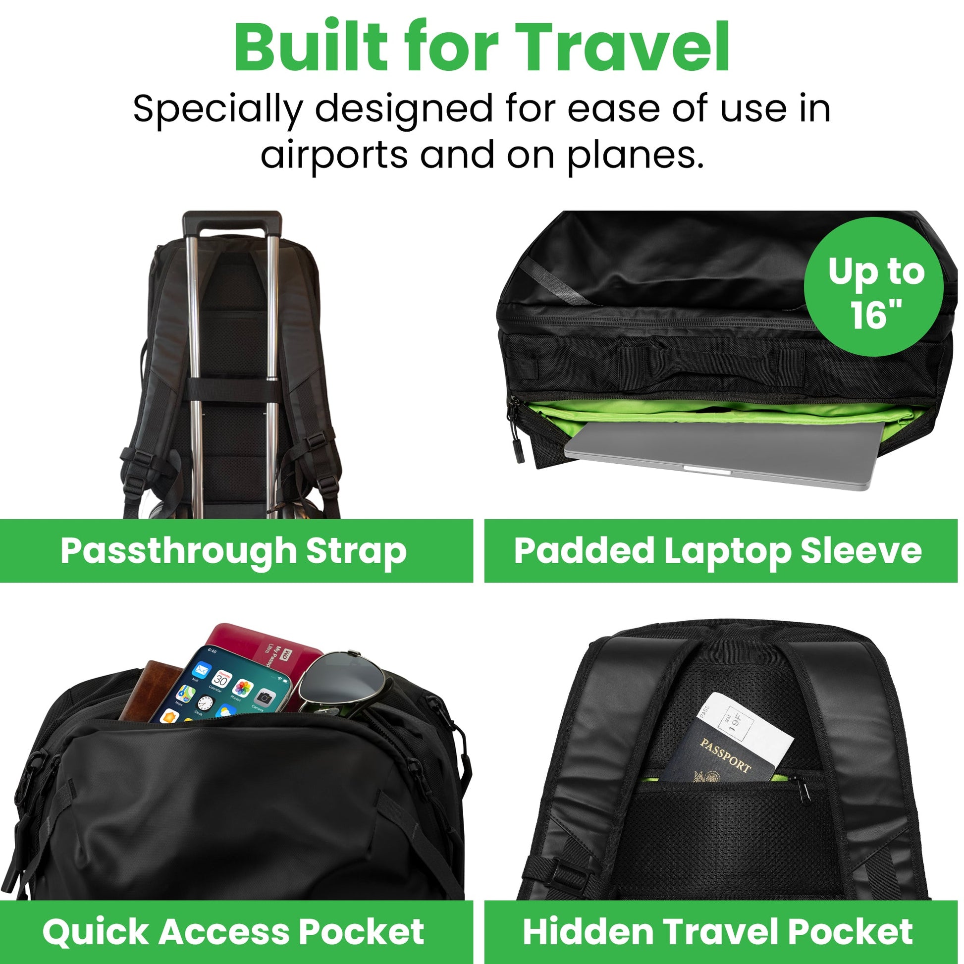 Island Hopper 28L Travel Backpack | 4.9 Stars | Carry-On Personal Item - Niksstuff