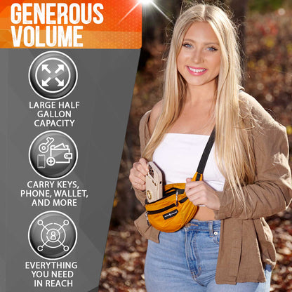 Pike Trail Fanny Pack | Water-Resistant | Hiking & Running | Orange Flame or Green Mantis