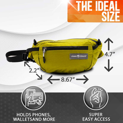 Pike Trail Fanny Pack | Water-Resistant | Hiking & Running | Orange Flame or Green Mantis