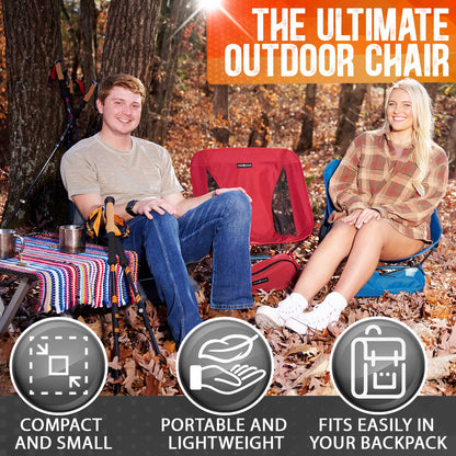 Pike Trail Ultralight Camp Chair | 2.2 lbs | 330 lb Capacity | Carry Bag Included