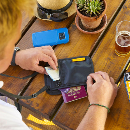 VENTURE 4TH Slim RFID Neck Wallet | Travel Passport Pouch | 5 Colors - Niksstuff