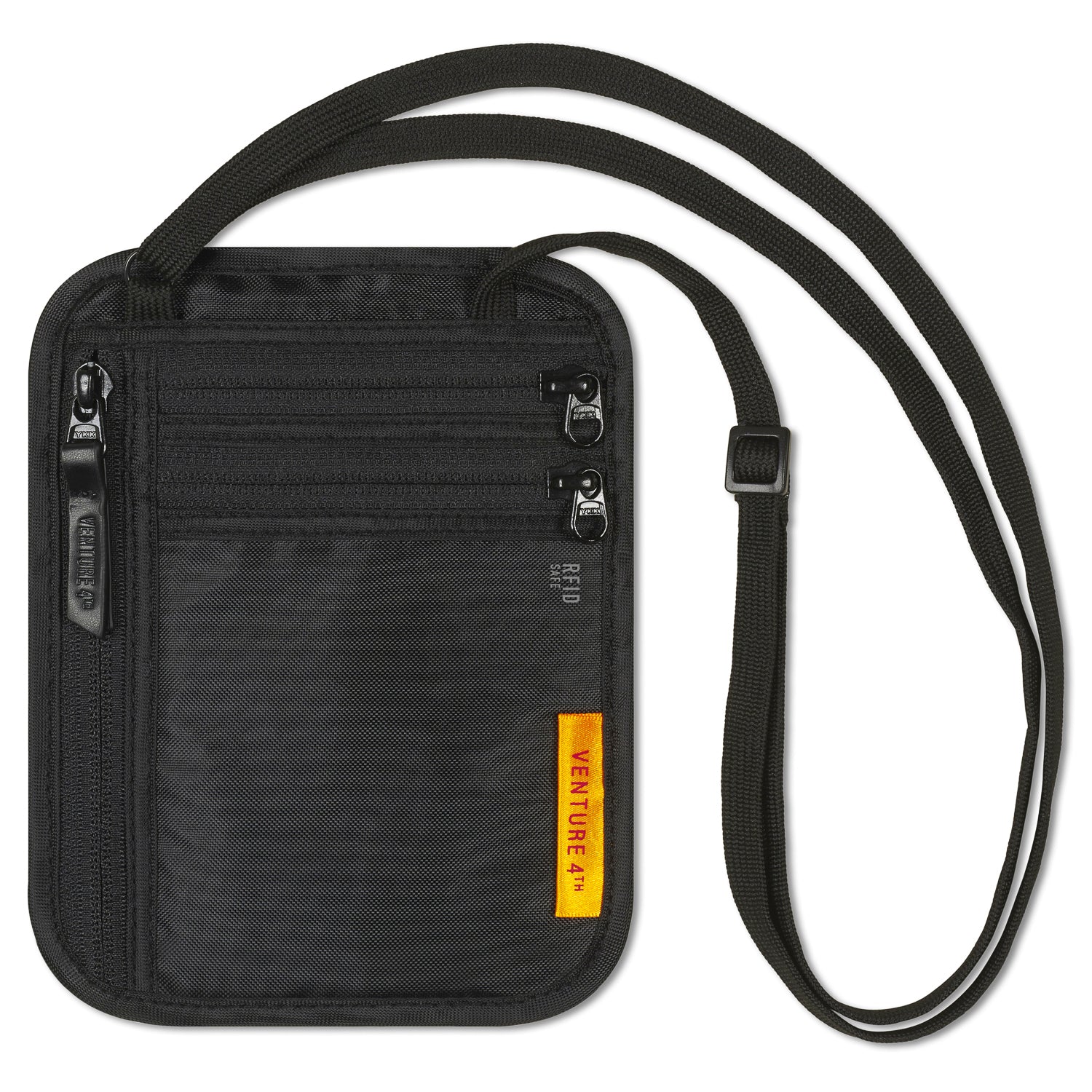 VENTURE 4TH Slim RFID Neck Wallet | Travel Passport Pouch | 5 Colors - Niksstuff