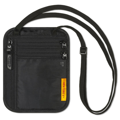 VENTURE 4TH Slim RFID Neck Wallet | Travel Passport Pouch | 5 Colors - Niksstuff