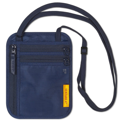 VENTURE 4TH Slim RFID Neck Wallet | Travel Passport Pouch | 5 Colors - Niksstuff
