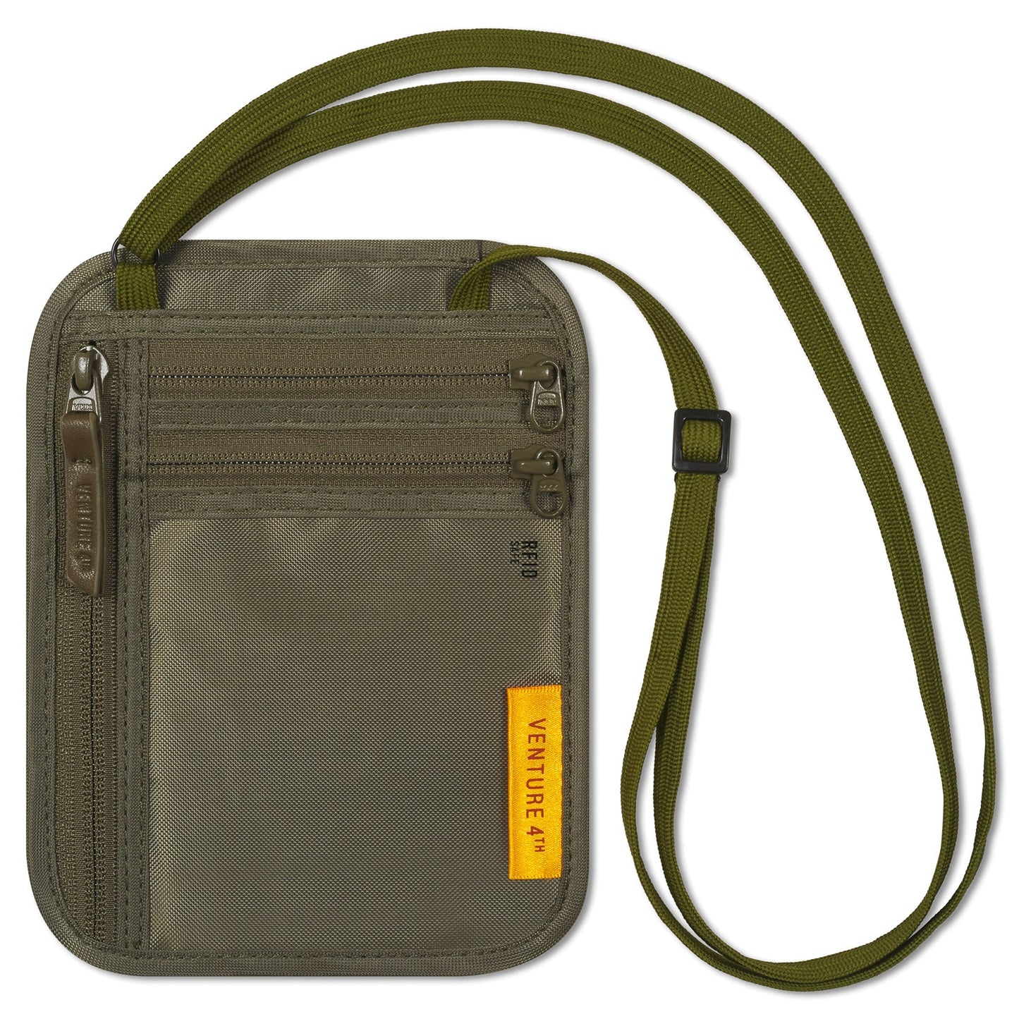 VENTURE 4TH Slim RFID Neck Wallet | Travel Passport Pouch | 5 Colors - Niksstuff