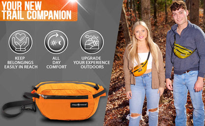 Pike Trail Fanny Pack | Water-Resistant | Hiking & Running | Orange Flame or Green Mantis