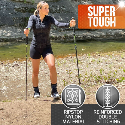 Pike Trail Mid Length Gaiters | 100% Waterproof | Rip-Stop Nylon | S/M Adjustable Fit