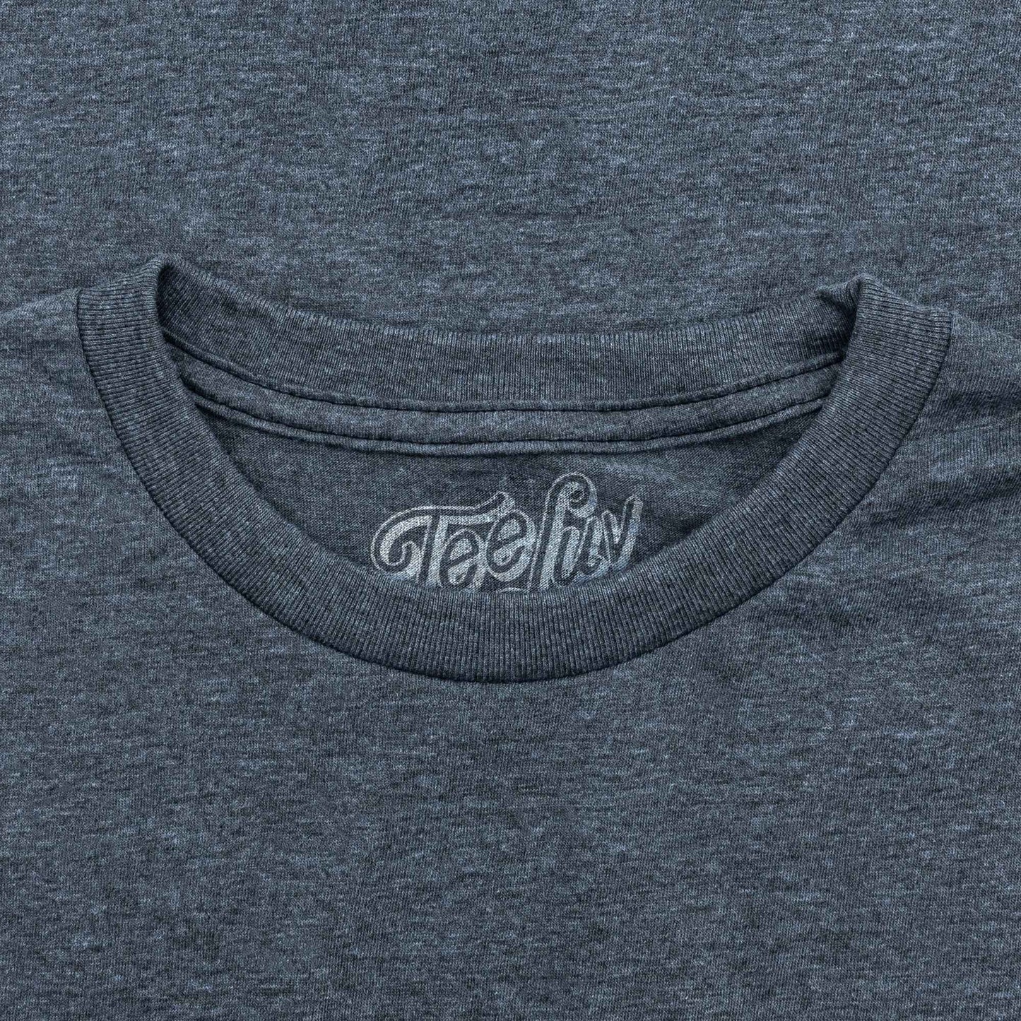 RC Cola T-Shirt | Distressed Retro Logo | Royal Crown Cola | Indigo-Black Heather | Poly-Cotton